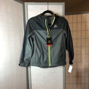 NWT boys dark gray/black  jacket-hood and zipper